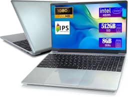 IJKKJI Laptop – laptop, laptops de 15,6 polegadas, 8 GB DDR4 RAM 512 GB SSD, Celeron N5095, computadores com Win 11, tela 1920 x 1080, Tipo-C, HD para empresas e estudantes