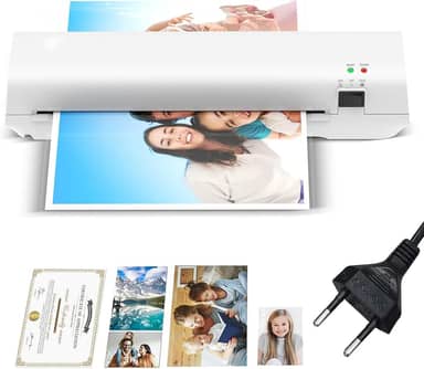 Plastificadora Térmica A4, Laminadora Profissional com Selagem 230mm, 280W, Compatível com Documentos A4/A5/A6, Velocidade 220mm/min, Branca