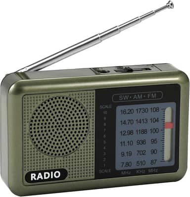 Mini rádio de bolso de 3 bandas com bateria recarregável, rádio FM AM portátil de ondas curtas, transistor de carregamento tipo C, rádio SW com conector de fone de ouvido de 3,5 mm para crianças