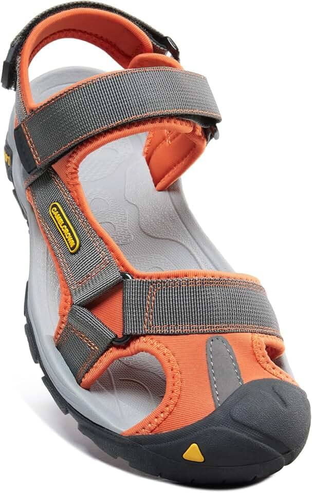 Sandálias masculinas impermeáveis para caminhada, bico fechado, sandálias esportivas esportivas de verão, sandálias de praia para atividades ao ar livre