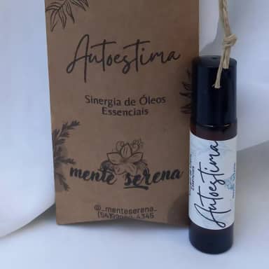 Autoestima Mente Serena. Sinergia de Óleos Essenciais para Aromaterapia em roll-on 10 ml. Confiança, Serenidade, Conforto, Relaxamento. Óleos Essenciais 100% Puro.