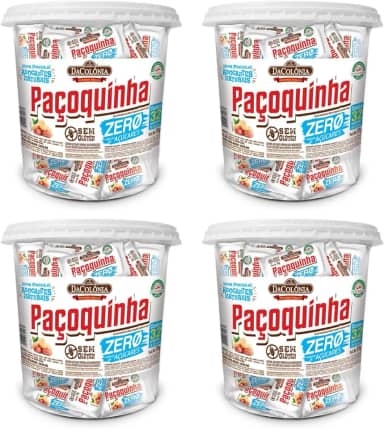 Paçoca Zero DaColonia 4 Potes de 576g