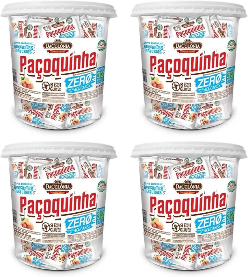 Paçoca Zero DaColonia 4 Potes de 576g