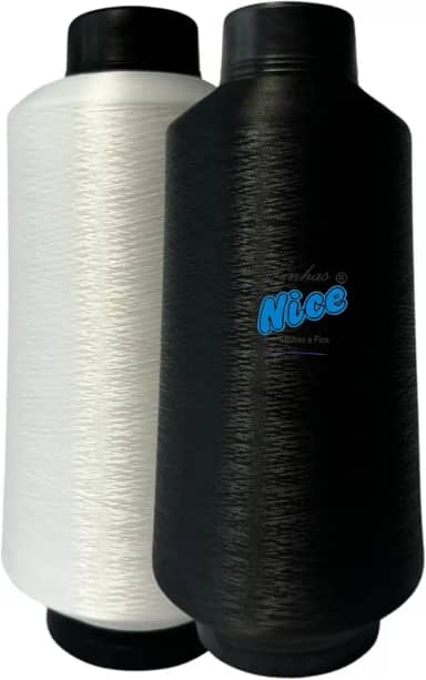 Kit 2 Fio Overloque 300g - Colorido - Costura Em Overloque (1 BRANCO 1 PRETO)