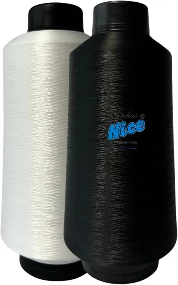 Kit 2 Fio Overloque 300g - Colorido - Costura Em Overloque (1 BRANCO 1 PRETO)