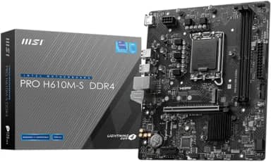 MSI Placa-mãe PRO H610M-S DDR4 LGA 1700, Micro-ATX - Suporta processadores Intel Core de 14ª/13ª/12ª geração, 1x slot PCIe 4.0 x16, 1 x M.2 Gen3, USB 3.2 Gen1, 1G LAN, HDMI 1.4 e VGA