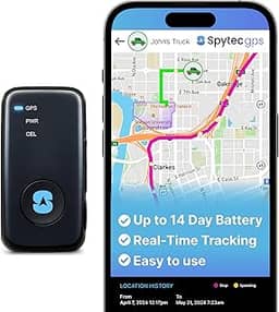 Spy Tec Spytec Gps Mini Rastreador Gps para Veículos, Carros, Caminhões, Entes Queridos, Crianças, Frotas, Dispositivo Rastreador Gps para Veículos, Atualizações Ilimitadas de 5 Segundos e Rastreament