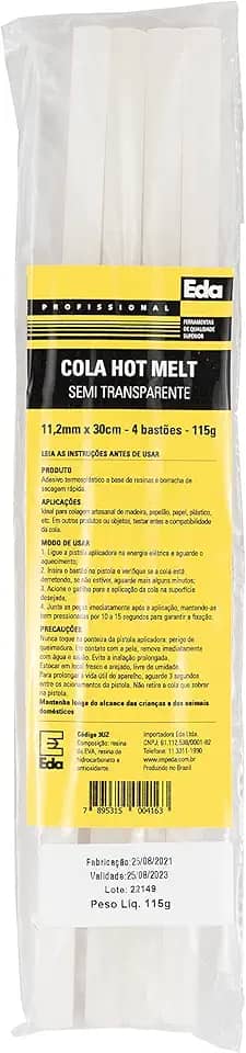 Eda 3UZ Cola para Pistola Eda, 11,2 x 30 cm, 4 Barras, Transparente