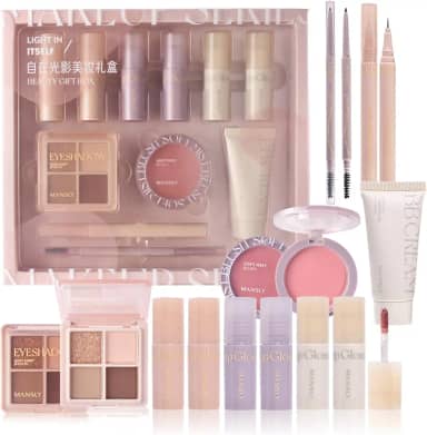 LAMUSELAND Kit de maquiagem completo completo de 11 peças, um conjunto de presente essencial para iniciantes ou profissionais (M2001A)