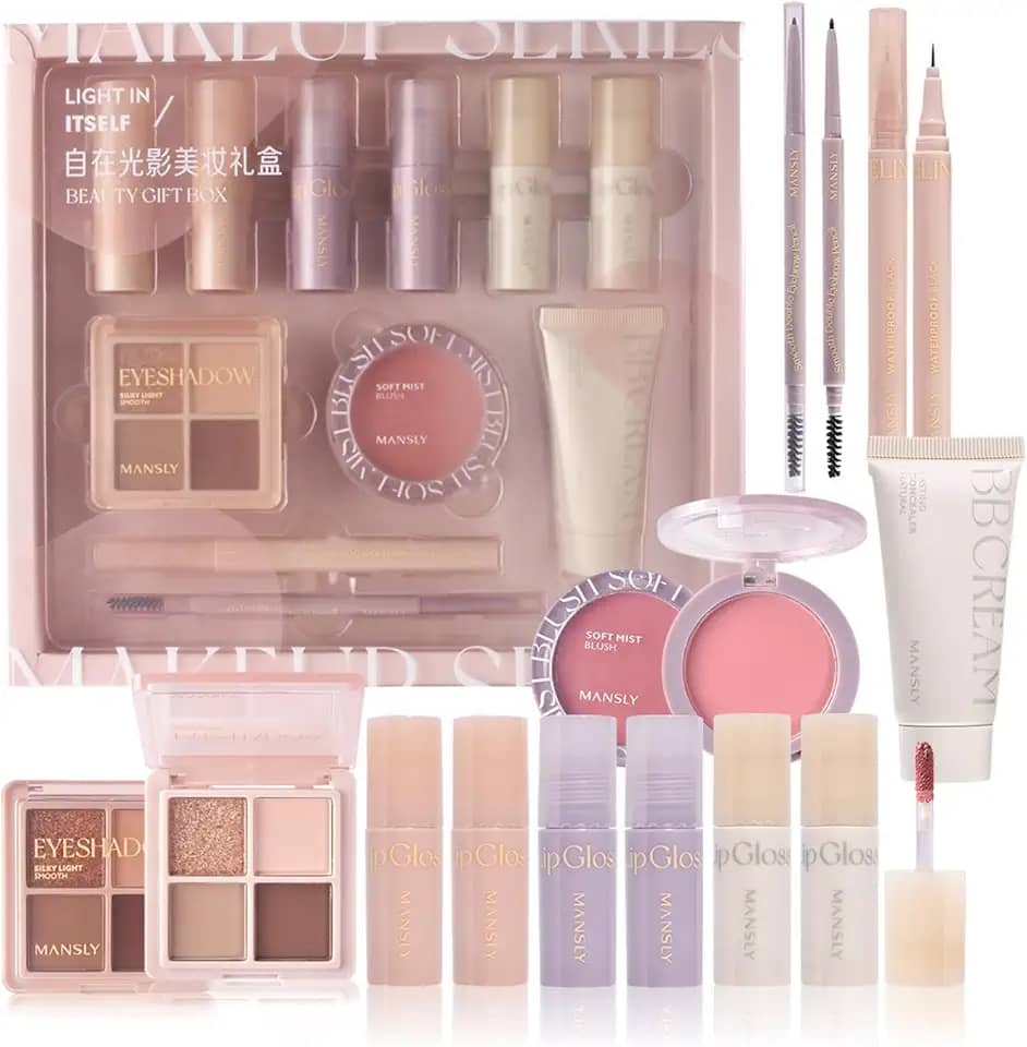 LAMUSELAND Kit de maquiagem completo completo de 11 peças, um conjunto de presente essencial para iniciantes ou profissionais (M2001A)