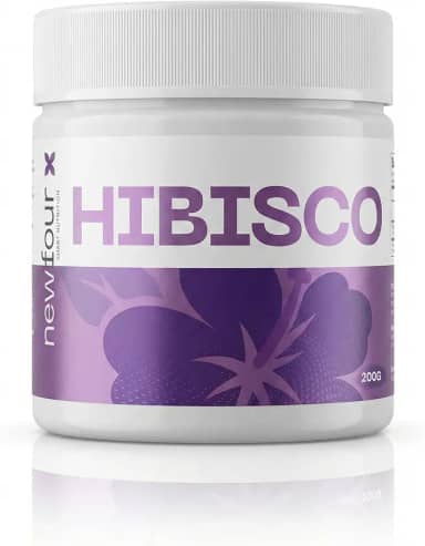 Newfour Hibisco em Pó Solúvel, Chá Vermelho Natural, 200g, Sem Açúcar, Sem Glúten, Ação Diurética e Antioxidante