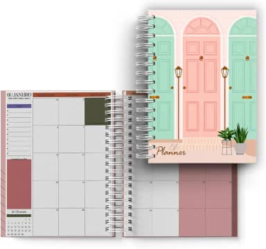 Planner Premium 2026 - Planejamento Anual com Roda da Vida A5, Gestão Financeira, Organização Pessoal, Metas e Saúde, Capa Dura Laminada, Agenda Semanal e Mensal, Cápsula do Tempo (Capa 2)