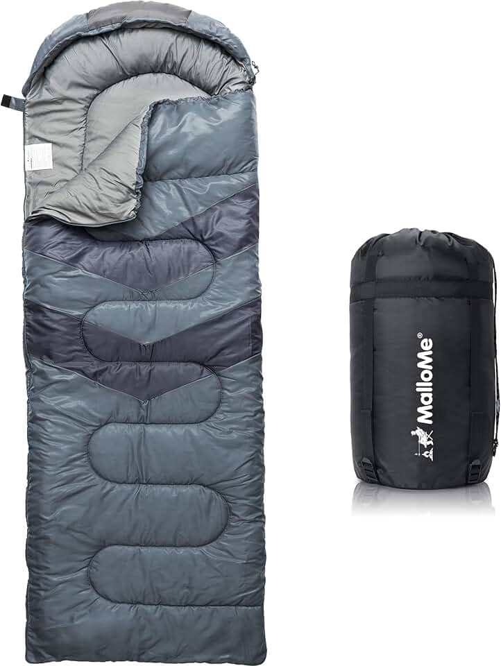 MalloMe Sacos de dormir para adultos e crianças - Saco de dormir ultraleve para caminhadas, clima frio e quente - leve e compacto, verão e inverno - meninas meninos 1 e casal 2 pessoas