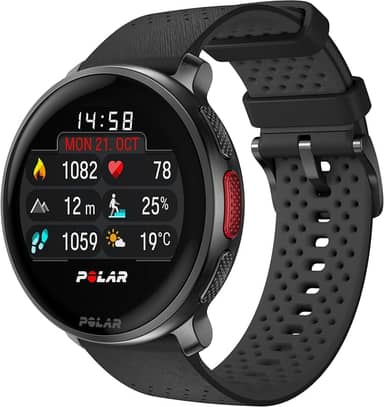 Polar Vantage V3 Preto - Relógio esportivo com GPS, monitor de frequência cardíaca avançado e bateria duradoura, Smartwatch, mapas offline, relógio de corrida, relógio para triatlo