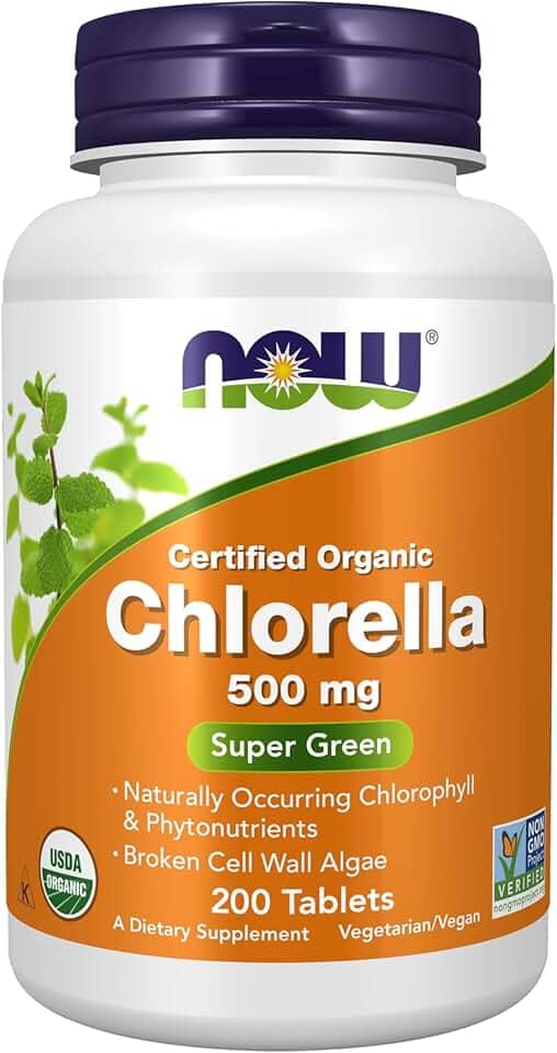 Clorela Orgânica Chlorella 500mg Importada EUA 200 Tabletes