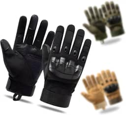 Luva Tática Airsoft, Paintball, Segurança, Policial, Militar, Motoqueiro, Ciclismo, Pesca, Direção, Proteção das Mãos, Antiderrapante, Unissex Ajustável, Uso Diário com Touchscreen