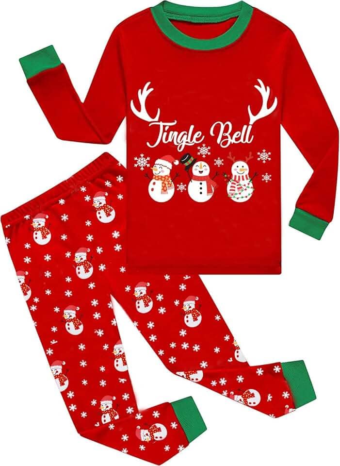 Pijama infantil de Natal para meninos, Papai Noel, roupas de férias, manga comprida, 2 peças, conjunto de pijama de algodão 1-7 anos