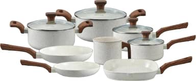 Mimo Style, Conjunto de 8 Panelas Pratic Cook Marmol Compatível com Fogão por Indução