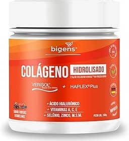 Colágeno Hidrolisado Verisol + Haplex Plus com Ácido Hialurônico e Vitaminas A, C, E, Selênio, 150 g em Pó, Bigens (Unidade)