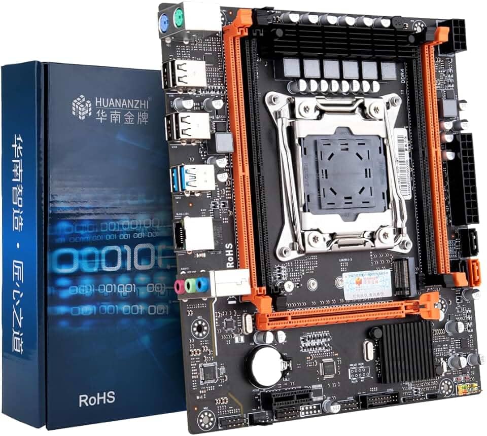 Placa-mãe para jogos X99-4MF Mini ATX, suporta processadores LGA2011-3, 4 slots DDR4 Max 128GB, PCIe 3.0 x16, SATA 3.0 e USB3.0, NVME M.2 e NGFF SATA M.2