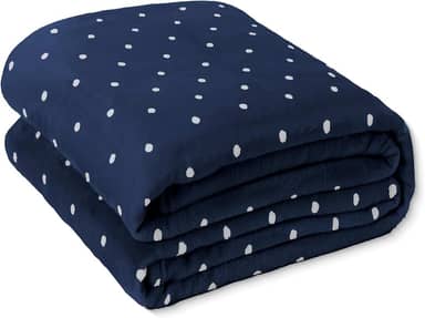 Mantinha Cobertor Casal Manta Microfibra Macia Tecido Aveludado - Toque de Pelúcia, Leve e Aconchegante, Não Amassa, Hipoalergênica - FV Enxovais (Azul Marinho, Casal, Poá)