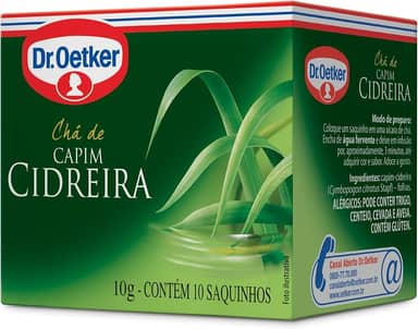 Dr. Oetker Chá de Ervas, Sabor Erva-Cidreira, Bebida Quente de Simples Preparo, 10 Sachês