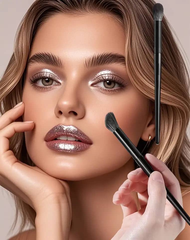 Pincel de sombra de nariz, contorno angular, pincéis de maquiagem, corretivo, sombra, corretivo, ferramentas de maquiagem, chama