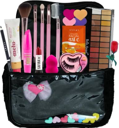 Maleta Kit Completo De Maquiagem Cor Profissional (PELE MORENA)