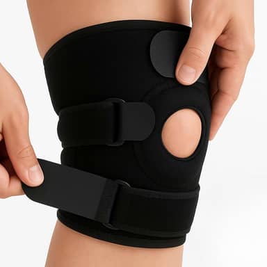 Joelheira Ortopédica de Compressão Ajustável | Suporte Esportivo para Joelho com Alívio da Dor | Ideal para Corrida, Academia, Lesões e Treinamento | Tamanho Único Unissex