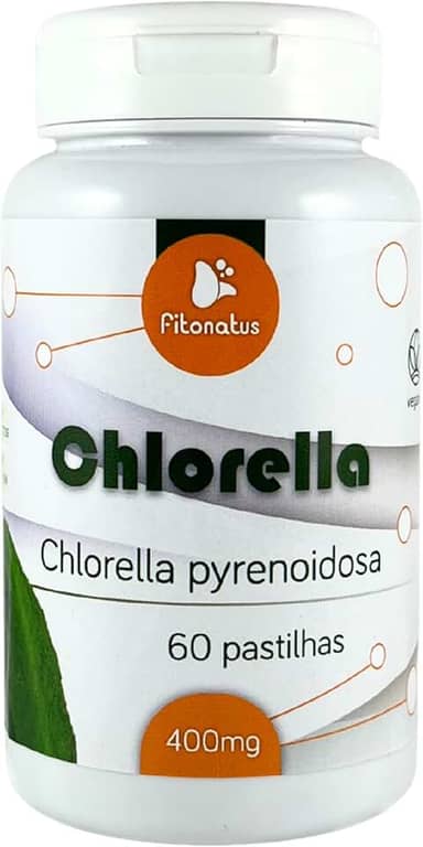 Chlorella 500 mg 60 Comprimidos Suplemento Natural Clorela Algas Verde Comprimidos Vegano Fitonatus