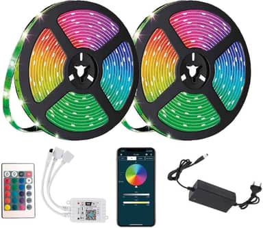 Fita de Led 10 metros Smart Wi-fi Rgb Inteligente compativel com Alexa Google + Fonte