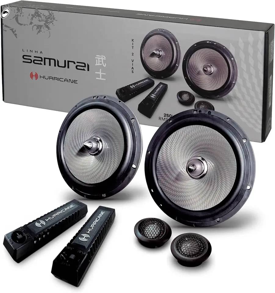 Kit Alto Falante 2 Vias Samurai 6.2" 250W RMS Hurricane