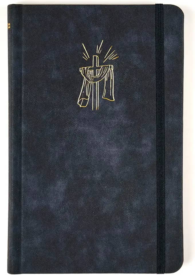 Bíblia Sagrada Slim NVI, Luxo, Tecido azul marinho sobre capa dura, com elástico