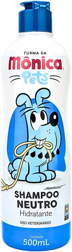 Shampoo De Pêlos Para Cães E Gatos Neutro Hidratante Turma Da Mônica 500 Ml Azul