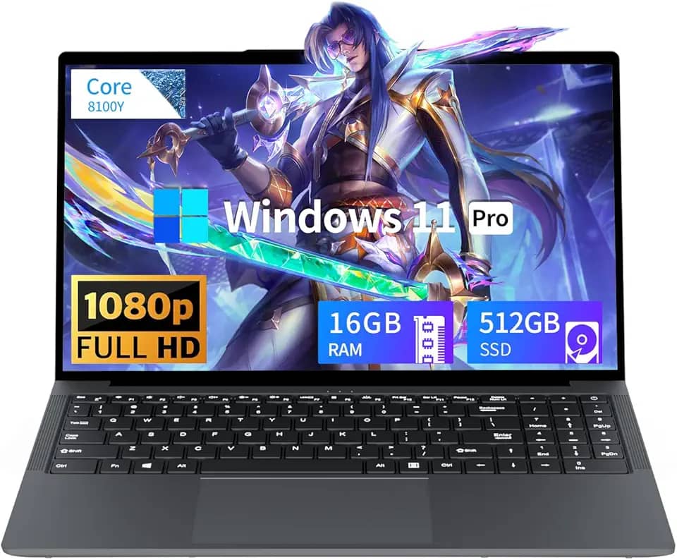 Laptop para jogos de 15,6 polegadas, laptops com Core I3 (até 3,40 GHz), laptop gamer de 16 GB de RAM, 512 GB de ROM, FHD 1920 x 1080, laptops tradicionais Win 11 Pro, computadores com netbook Wi-Fi