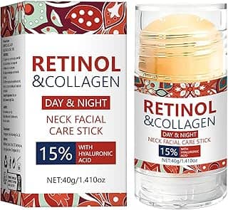 Bastão facial de retinol com ácido hialurônico, retinol e colágeno para cuidados faciais para o pescoço para levantar a pele, bálsamo hidratante facial dia e noite creme antienvelhecimento para