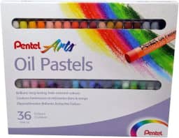 Giz Pastel Oleoso Pentel Para Desenhar Com 36 Cores, Pentel, Phn-36, 36 Cores