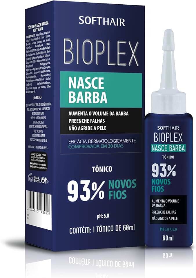 Tônico Nasce Barba Bioplex SoftHair - 60ml, Soft Hair