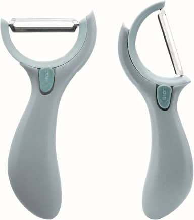 Mimo Style Descascador de Legumes e Frutas Dupla Função, Troque a Posição da Lâmina Para Descascar Diferentes Tipos de Alimentos, Lâmina Afiada de Inox e Cabo de Plástico Polipropileno Anatômico