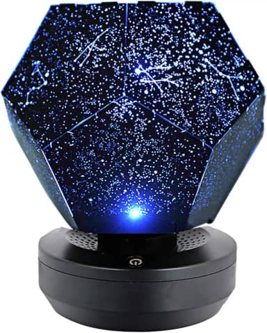 Projetor de Estrelas Luz Noturna com Reprodutor Música BT Controle Remoto Galáxia Giratória LED 7 Cores Mudanças Present