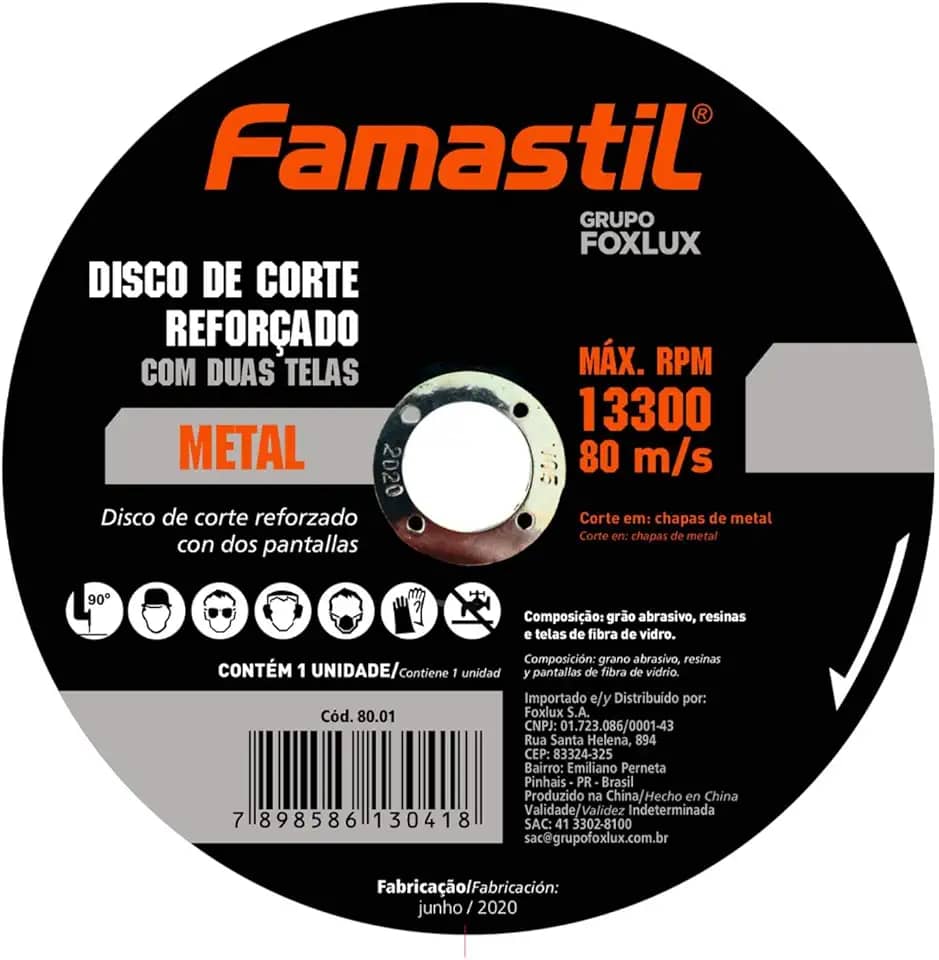 Famastil Disc Cort 115(4,5'') X1,6X22,2Mm Met/Inox