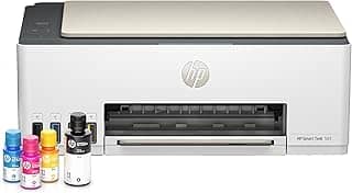 Impressora Multifuncional HP Smart Tank 583 Tanque de Tinta Colorida Wi-Fi com autorreparo, USB - Impressora, Copiadora e Scanner Cor: Branco (4A8D8A)