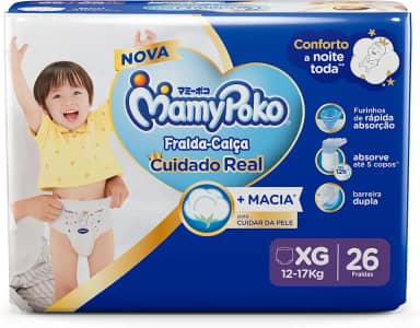 MamyPoko Fralda-Calça Premium Seca Xg 26 Unidades