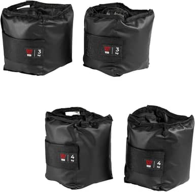 Kit Par Caneleiras Peso 3kg + 4kg Tornozeleira de Peso Treine em Casa Academia Pilates Fisioterapia Treino Funcional Crossfit