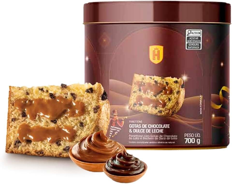 Panettone Havanna Lata Gotas de Chocolate Recheio DDL 700g