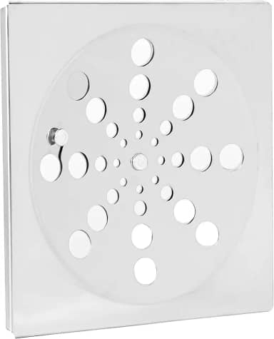 Ralo Grelha 10X10 Quadrado Com Fecho Sistema Abre e Fecha Para Banheiro