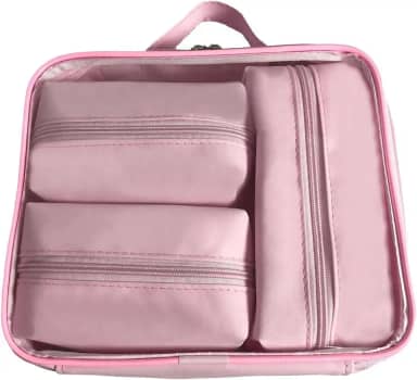 Maleta Necessaire Organizadora Viagem Multiuso Estiololsa Unissex Acessórios Maquiagem Esmalte - bubag (Rosa)