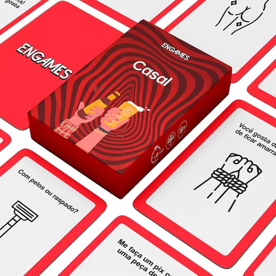 Jogo de Cartas Casal para Adultos +18 - Drink Game Animado para Esquenta e Diversão com a Galera