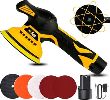 Lixadeira Politriz Roto Orbital A Bateria Sem Fio 5000 Rpm Bivolt 12v 145 Mm C/Acessórios Blp120 The Black Tools