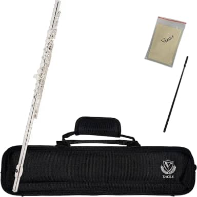 Kit Flauta Eagle FL03S Transversal Prateada Dó Com Estojo
